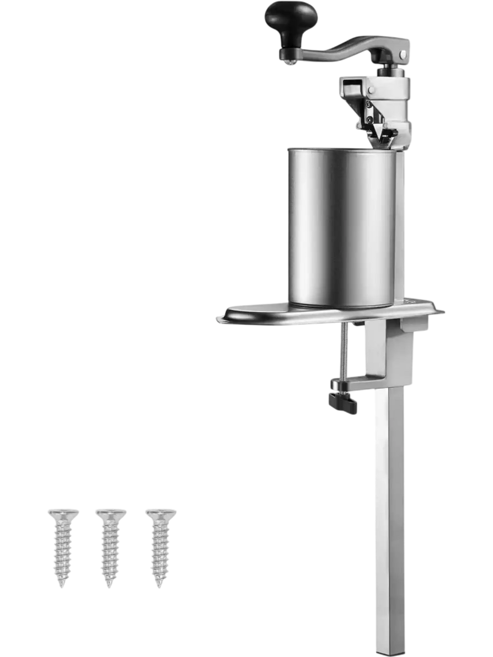 VEVOR Commercial Can Opener, Heavy-Duty Manual Tabletop Cans Opener for Cans Up to 15.75 in Height, Height-Adjustable Can Openers Fixed with Screws & Table Clamp, for Restaurant, Hotel, and Food Store
