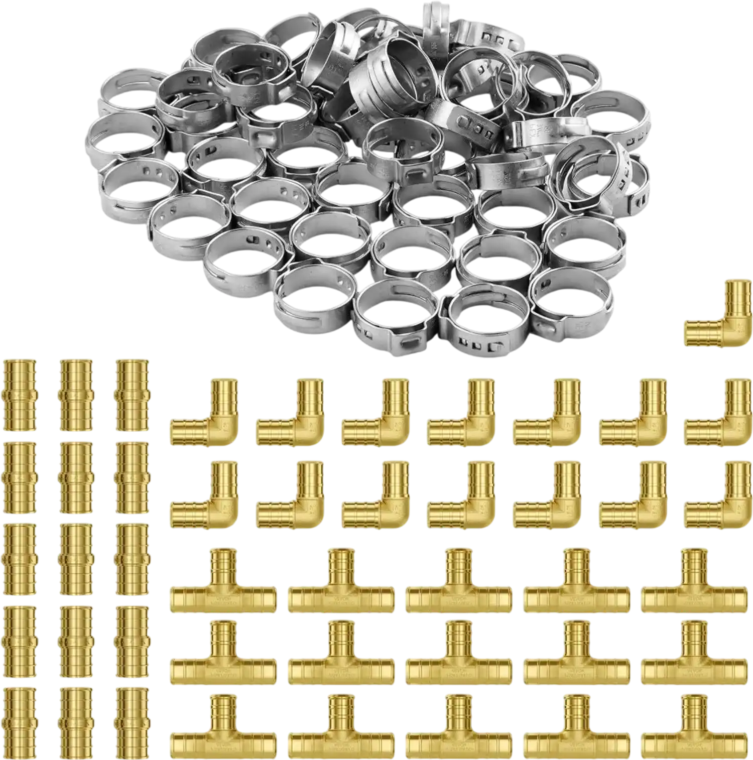 Vevor Pipe Fittings Brass Clamp Style 3/4