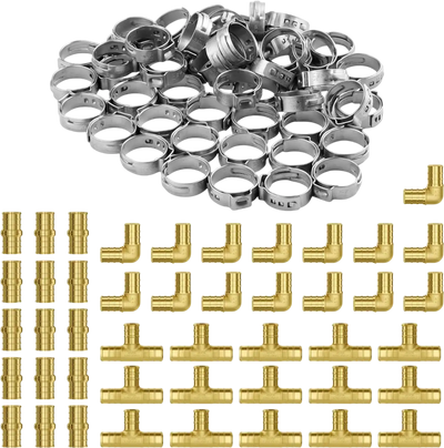 Vevor Pipe Fittings Brass Clamp Style 3/4