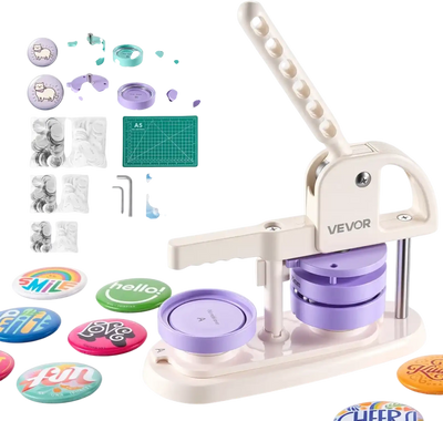 Vevor Button Maker Machine Quick-Change DIY Badge Pin Maker Kit 1.25