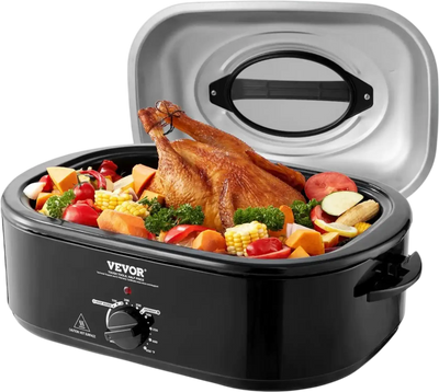 Vevor Roaster Oven 20 QT Electric Turkey Roaster with Self-Basting Lid New