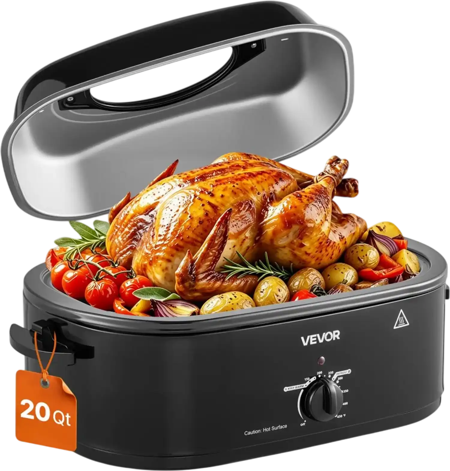 Vevor Roaster Oven 20 Qt Electric Turkey Roaster Black New