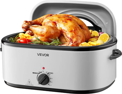 Vevor Roaster Oven 26QT Electric Roasting Pan with Self-Basting Lid New