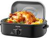 VEVOR Roaster Oven, 18QT Fast-Cooking Turkey Roaster, 150-450℉ Adjustable Temperature Turkey Oven with Self-Basting Lid, Removable Pan and Rack, Defrost & Warm Function, Electric Roasting Pan for Home