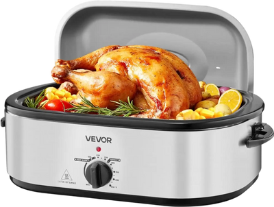 Vevor Roaster Oven 20QT Electric Roasting Pan with Self-Basting Lid New