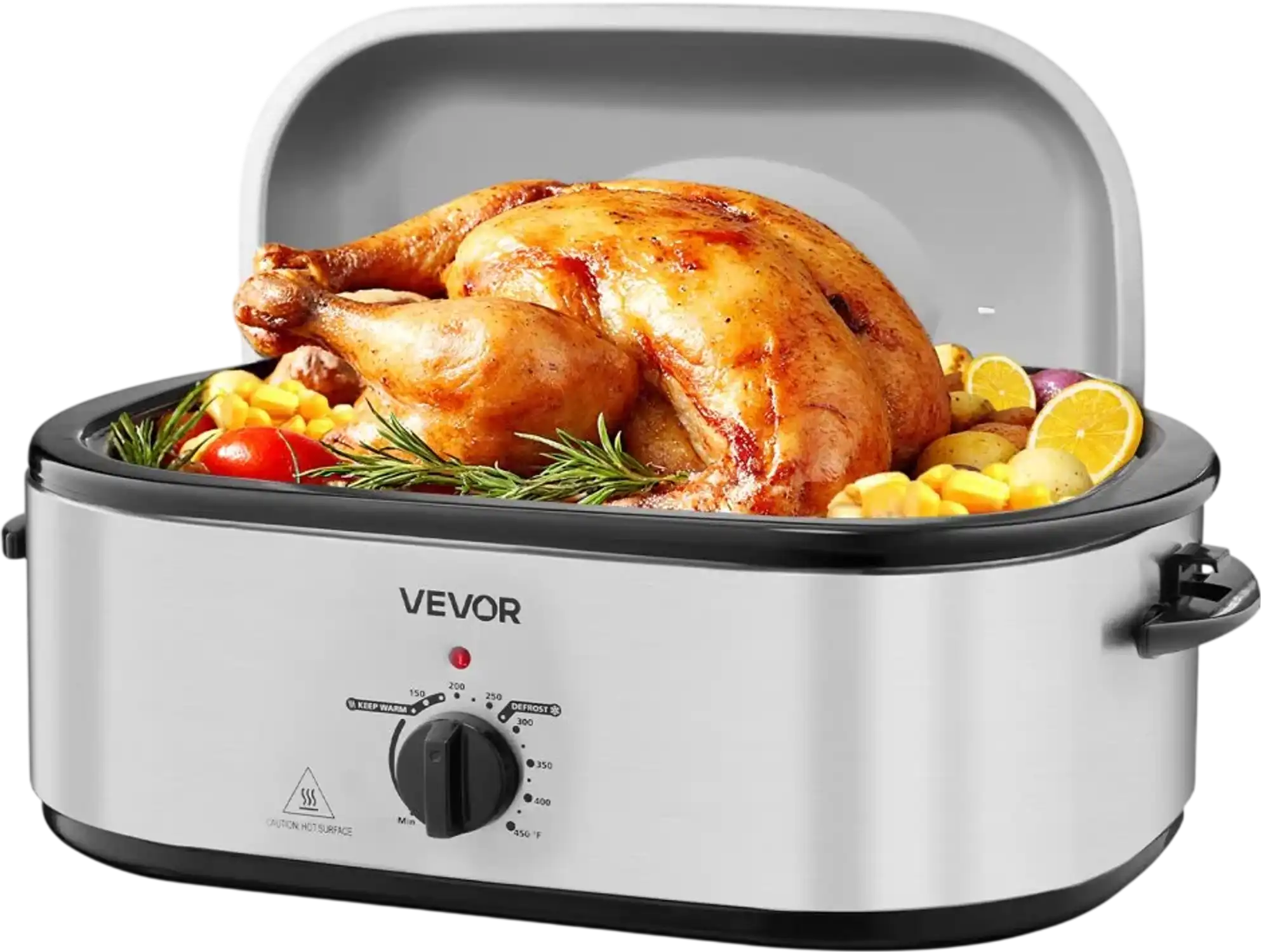 Vevor Roaster Oven 22QT Electric Roasting Pan with Self-Basting Lid New