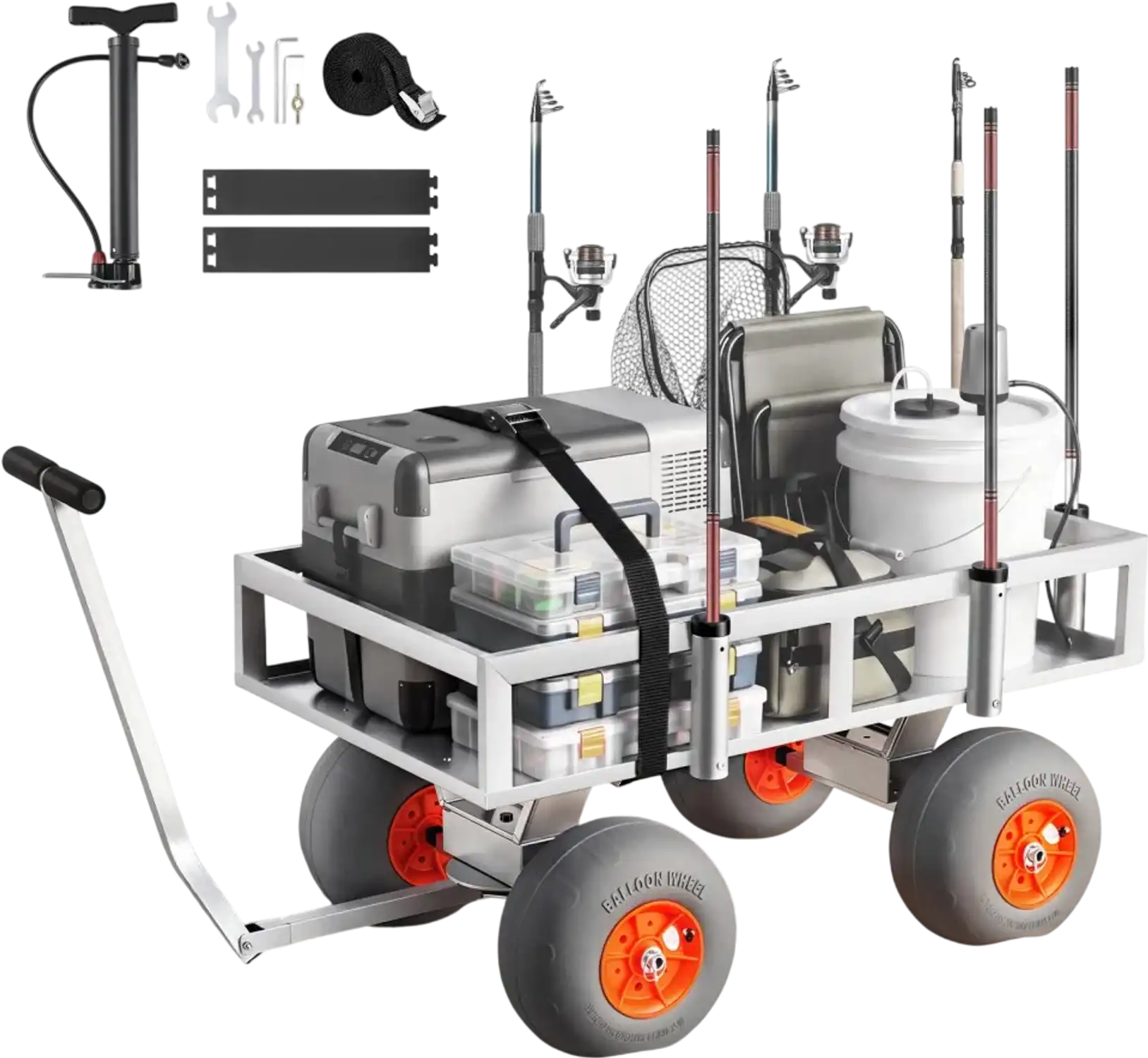 Vevor Fishing Cart Foldable Beach Cart with 13