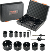 VEVOR Hole Saw Kit, 11 PCS Saw Blades, 2 Drill Bits, 1 Hex Wrench, General Purpose Size from 3/4" to 3", Bi Metal M42 Hole Saw Set with Carrying Case, Ideal for Wood Board, Plastic and Iron Plate