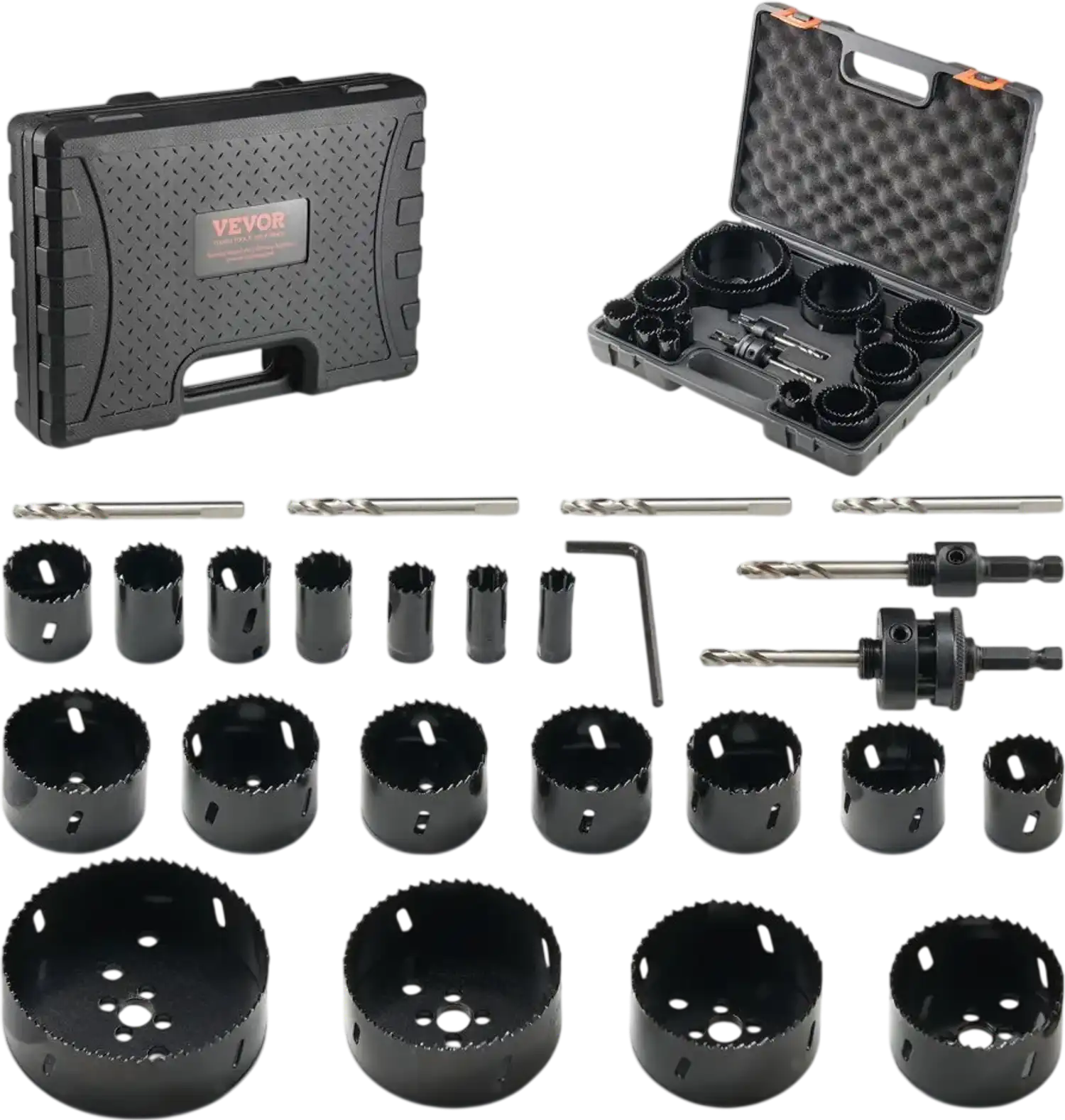 Vevor Hole Saw Kit Bi-Metal M42 General Purpose 18-Piece Set New