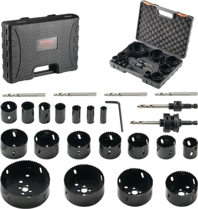 Vevor Hole Saw Kit Bi-Metal M42 General Purpose 18-Piece Set New