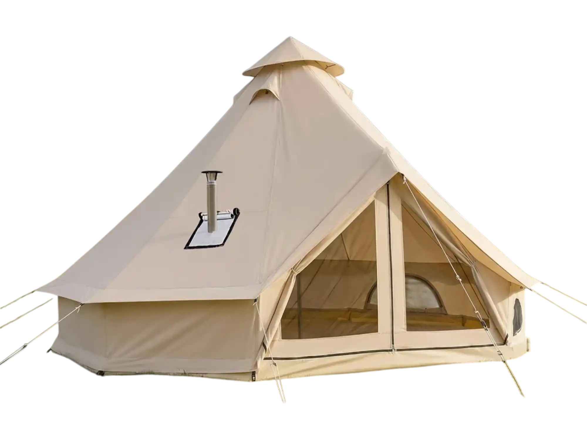 Vevor Yurt Tent Oxford Bell Tent 9.84' 4-Season Camping Tent with Stove Jack New