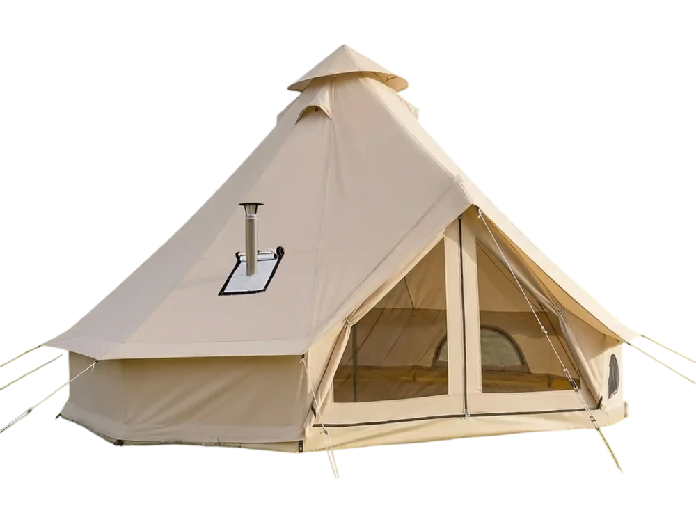 VEVOR Oxford Bell Tent, 4 Seasons 13.12 ft Yurt Tent for Camping with Stove Jack, Waterproof Breathable Holds up to 4 People with Zipped Detachable Floor, Family Camping Glamping Outdoor Hunting Party