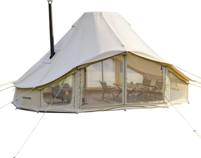 Vevor Bell Tent 4-Season 19.7' x 13.12' x 10.17' Canvas Yurt Tent New