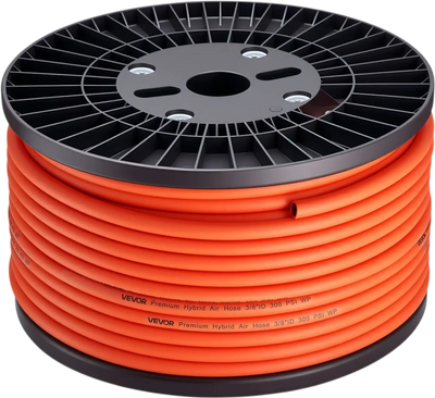 VEVOR Air Hose, 3/8'' x 250FT Hybrid Air Compressor Hose, 300 PSI Kink-Resistant Pneumatic Hoses with Three-Layer Construction for Auto & Home DIY Projetcs, All-Weather Flexibility (No Fittings)