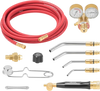 VEVOR Air Acetylene Torch Kit, Acetylene Gas Welding Tool with 11.8FT Rubber Hose, 4 Welding Tips & CGA200 Regulator, Swirl Frame Gas Brazing Torch Kit for Home DIY and Industrial Metalworking