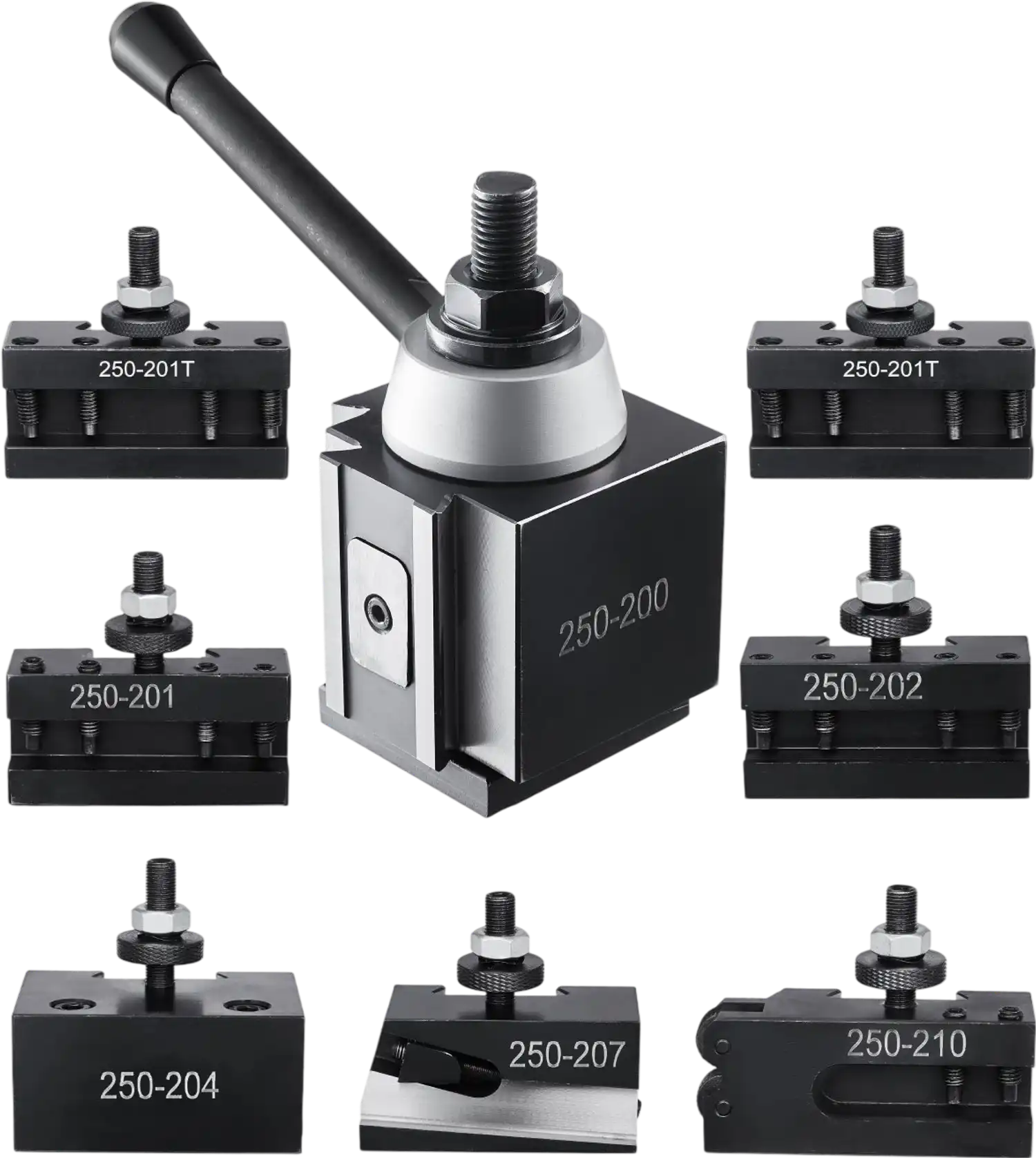 Vevor Quick Change Tool Post Set 8 Pieces for 10-15 in. Lathes New