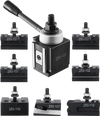 VEVOR Quick Change Tool Post Set, 8 Pcs, Includes Lathe Tool Holders, Wedge Type Tool Post with Turning Tool Holder Accessories, Fit for Mini Lathe & Metal Lathe 6"-12" Swing, Durable Steel Material