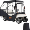 VEVOR Golf Cart Enclosure, 600D Polyester Driving Enclosure with 4-Sided Transparent Windows, 4 Passenger Club Car Covers for 2+2 Passenger Golf Carts, Sunproof and Dustproof Outdoor Cart Cover