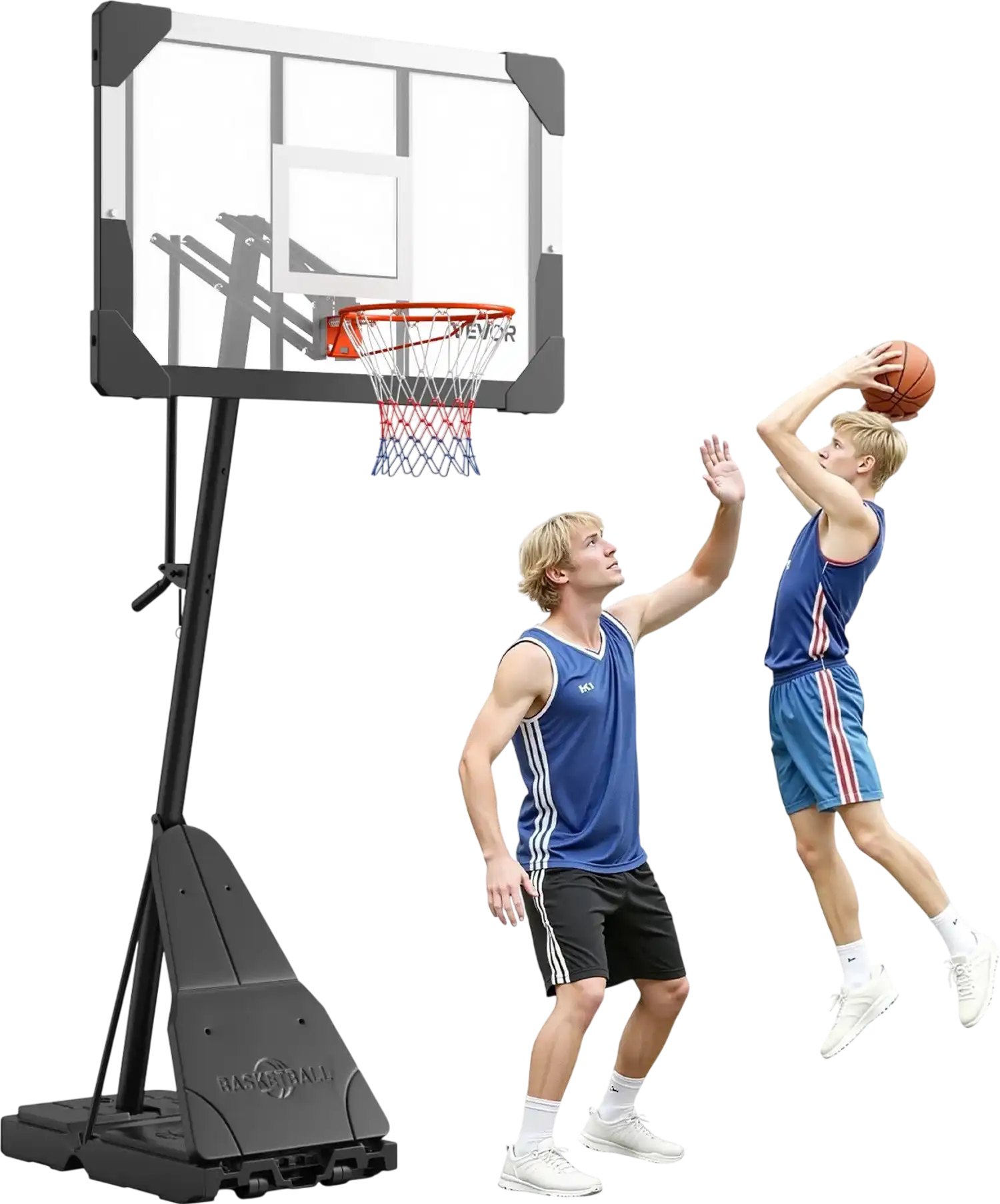 Vevor Basketball Hoop 8-10' Adjustable Height with 44