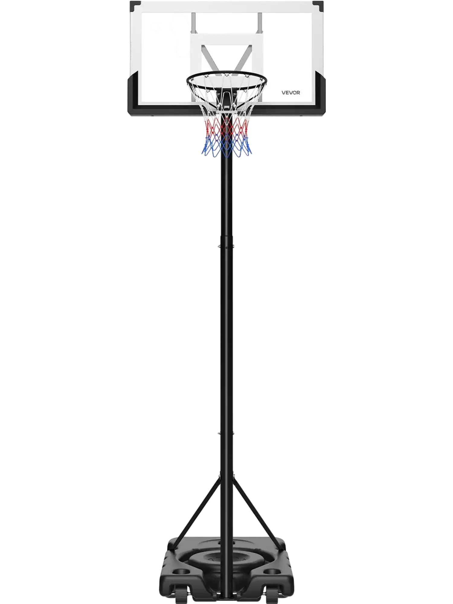 Vevor Basketball Hoop Portable 10' Height Adjustable with 48
