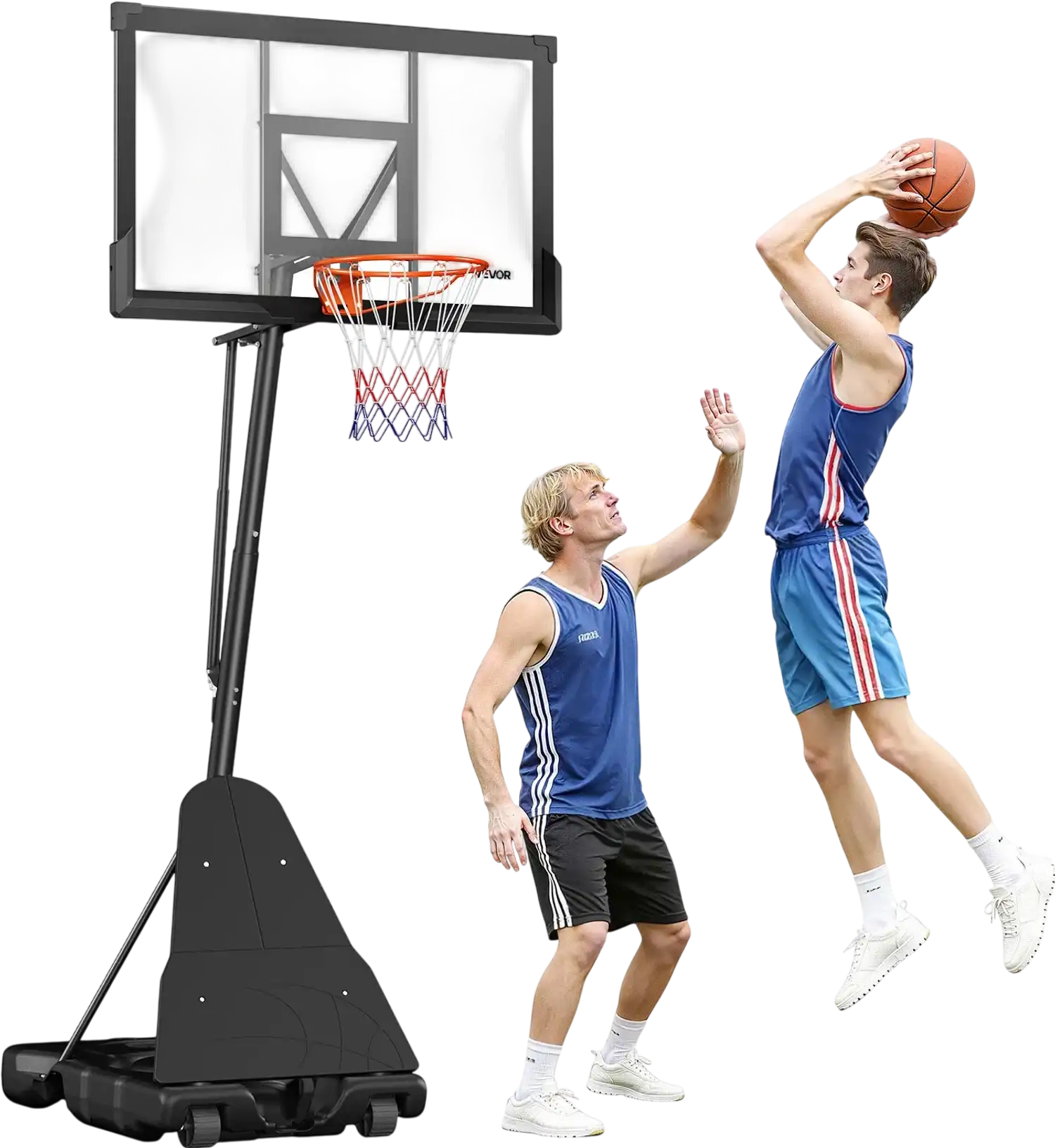 Vevor Portable Basketball Hoop 10' Height Adjustable 50