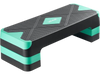 VEVOR Aerobic Exercise Step Platform, 28-Inch Workout Aerobic Stepper, Height Adjustable Fitness Training Step Deck Trainer with 4 Risers, Non-Slip Surface Bench for Home Gym Cardio Strength, Green