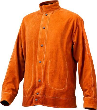 Vevor Welding Jacket Heavy-Duty Cowhide Flame-Resistant Leather Coat XXL New
