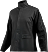 VEVOR Flame Resistant Welding Jacket, Heavy Duty Split Cowhide Leather Sleeves + 9 oz. FR Pure Cotton Body, Heat-Resistant Welding Safety Jacket for Welder Fitters - XXL Size