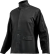 VEVOR Flame Resistant Welding Jacket, Heavy Duty Split Cowhide Leather Sleeves + 9 oz. FR Pure Cotton Body, Heat-Resistant Welding Safety Jacket for Welder Fitters - M Size
