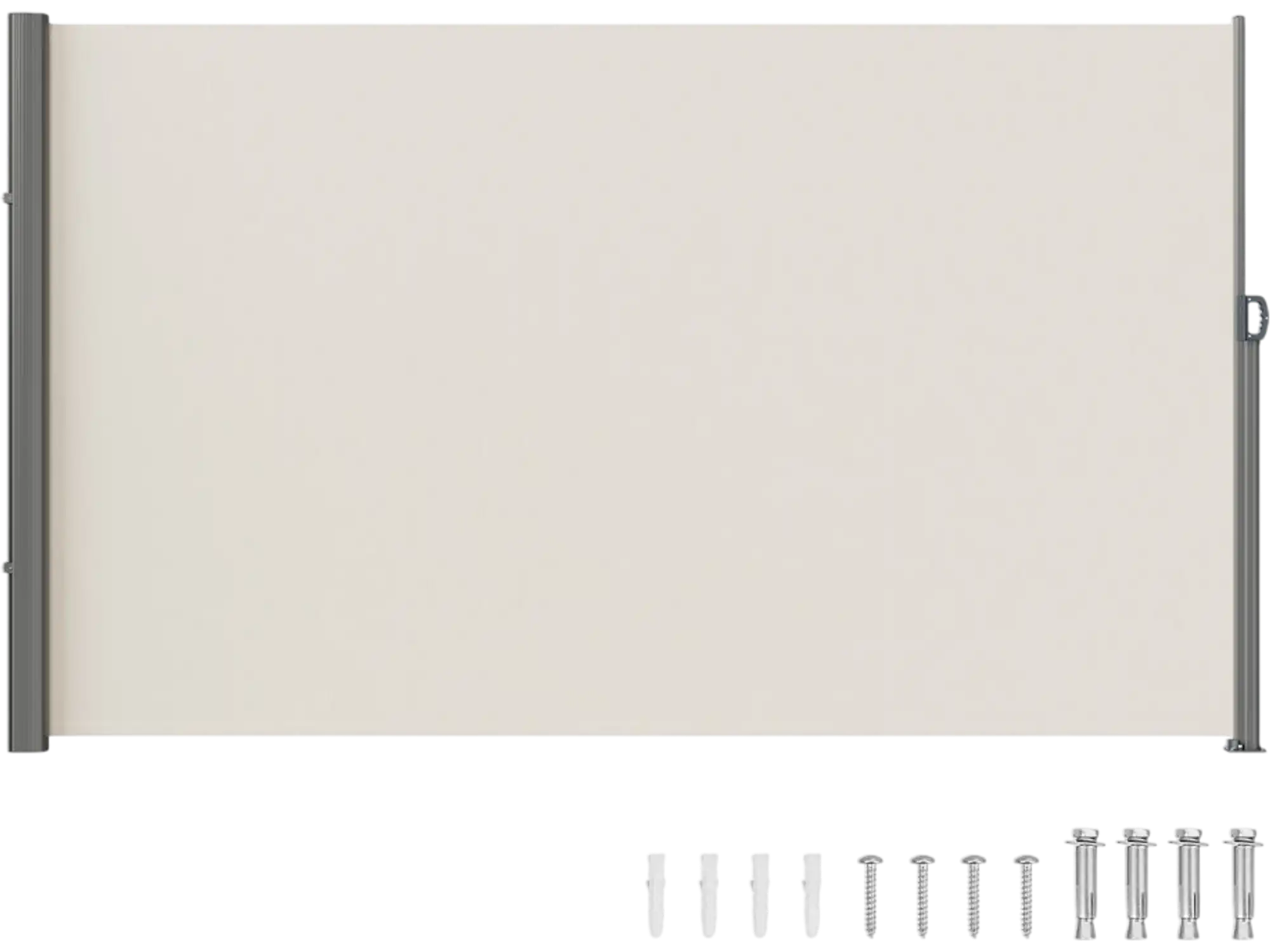 Vevor Retractable Side Awning Outdoor Privacy Screen Beige 79