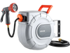 VEVOR Retractable Garden Hose Reel, 1/2 in x 50 ft, Wall Mounted Hose Reel with 9-Function Sprayer Nozzle and 180° Swivel Bracket, Any Length Lock, Automatic Slow Rewind System, for Garden Watering