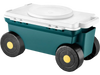 VEVOR Garden Scooter with Seat, 2 in 1 Rolling Garden Cart with Storage Bin, Supports up to 227 lbs, Outdoor Wagon with Handle, Lightweight Storage Gardening Stool for Yard Weeding Planting