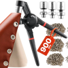 VEVOR Grommet Tool Kit, 900 PCS 1/4 Inch 5/16 Inch 3/8 Inch Multi Size Metal Eyelets Grommets, Eyelet Kit with Manual Grommet Press Pliers, Hole Punch, and Block, for Leather Tarp Shoes Crafts Fabric