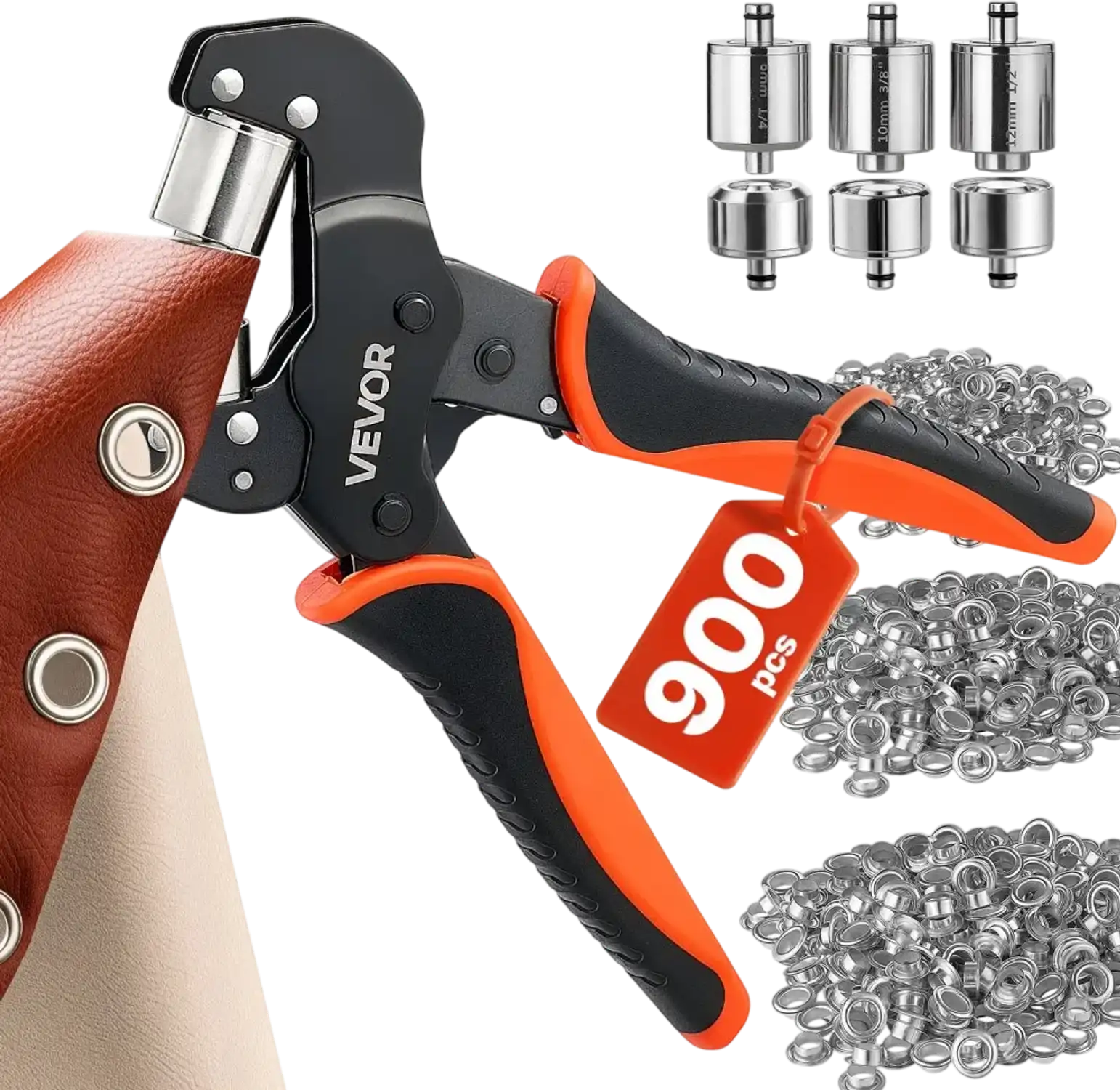 Vevor Grommet Tool Kit 900-Pc Eyelet Pliers Set New