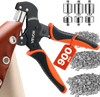 VEVOR Grommet Tool Kit 1/4" 3/8" 1/2" 900 PCS Grommets Eyelet Tool Kit, with Eyelets and Washers, Manual Grommet Press Pliers, Hole Punch Tools, Blocks, for Leather, Tarps, Shoes, Crafts, Fabric
