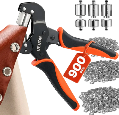 Vevor Grommet Tool Kit 900-Pc Eyelet Pliers Set New