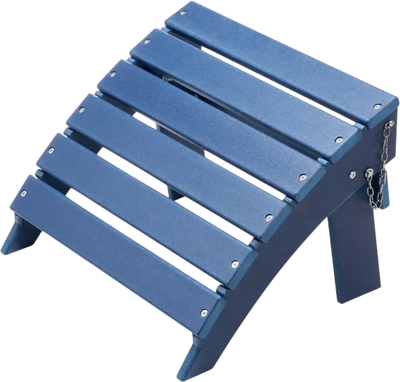 Vevor Ottoman Folding Adirondack Patio Foot Rest Blue New