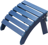 VEVOR Adirondack Ottoman, 18.7L x 18.9W x 13.8H Inch HDPE Plastic Folding Adirondack Ottoman, Weather-Resistant Foot Rest for Adirondack Chair, Widely Used for Outside Porch Pool Lawn Backyard, Blue