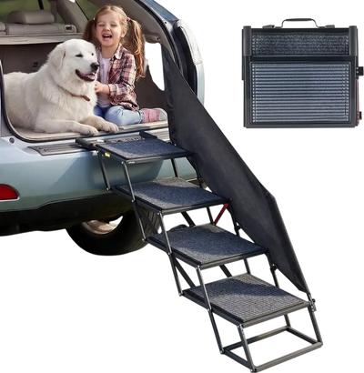 Vevor Dog Stairs 4-Step Foldable Pet Ladder for Car SUV Truck New