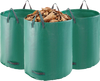 VEVOR 3-Pack 72 Gallon Reusable Yard Waste Bag, Large Lawn Garden Bags, Heavy Duty Collapsible Garden Leaf Trash Container, Stand-Up Grass Clipping Bin, with Reinforcement Ring and Handles, 26.4x30 in