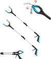 VEVOR Grabber Reacher Tool, 2-Pack 34" Foldable Reacher Grabber Pickup Tool with 360° Rotating Wide Jaw and Dual-Sided Magnet, Lightweight Grabber Reacher Tool for Seniors, Trash Picker Upper Grabber