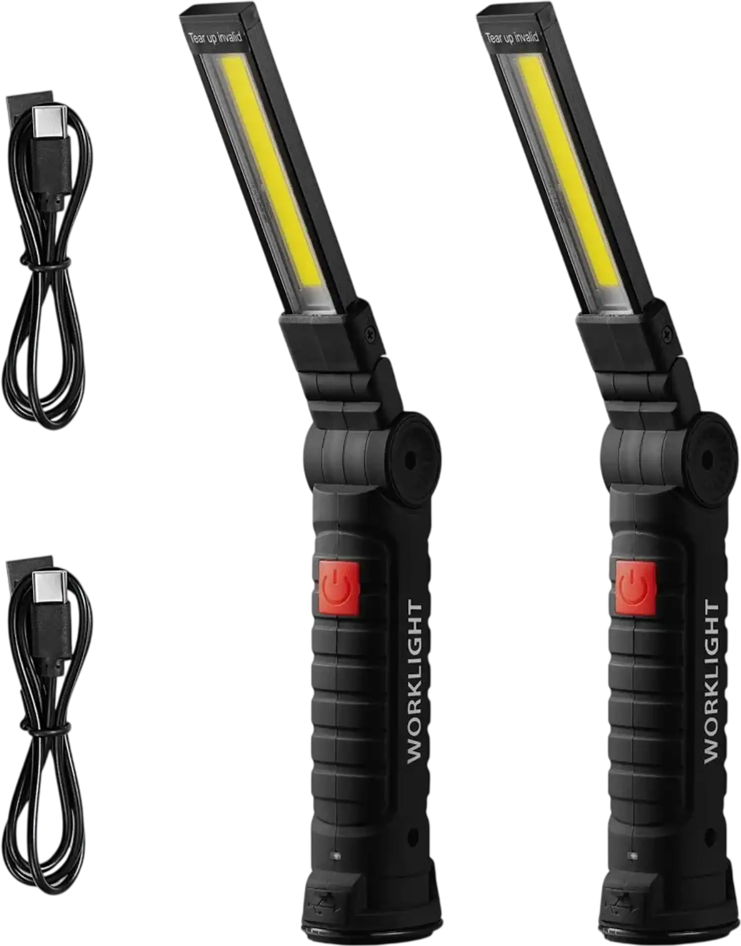 Vevor Work Light Rechargeable Magnetic Mechanic Flashlight 2-Pack New