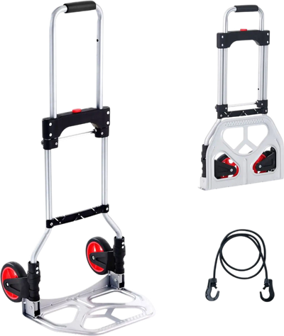 Vevor Hand Truck Folding Aluminum Dolly Cart 176 lbs New
