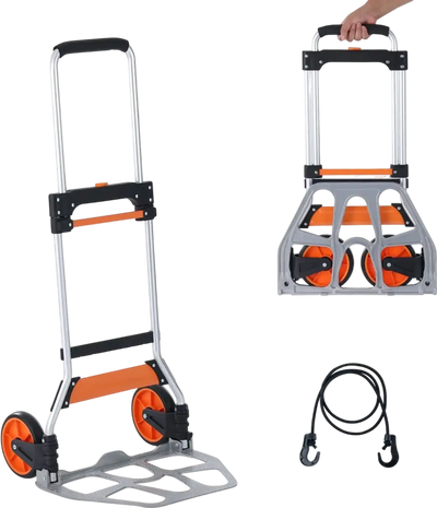 Vevor Hand Truck Folding Aluminum Portable Cart 275 lbs New