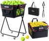 VEVOR Tennis Ball Hopper, Holds 175 Tennis Balls or 290 Pickleballs, Foldable Pickleball Basket Cart with Wheels for Easy Pick Up, Portable Baseball Cart Caddy with Storage Bag, for Training Coaching