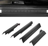 VEVOR Rocker Panel Guard, 4-Piece Set Compatible with 2014-2018 Chevrolet Silverado 1500 Extended Cab, Replacement for 14068 Trail Armor Side Skirts Extension Body Kit, Driver Side, 3M Adhesive, Black
