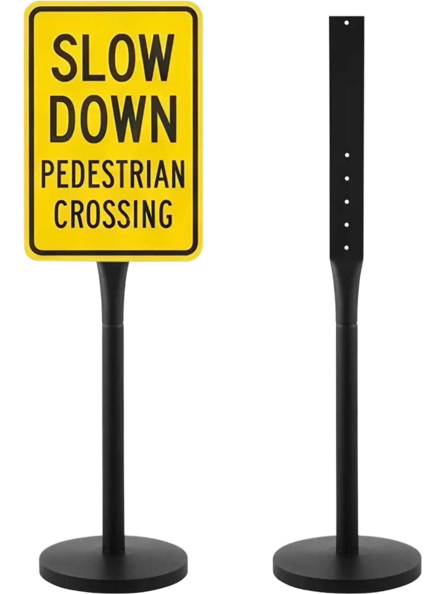 Vevor Sign Post Portable 2-Pack 4' Metal Sign Stands with Cast Iron Base New