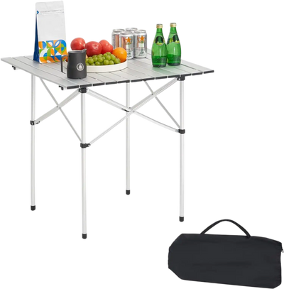 Vevor Camping Table Portable Aluminum Folding Roll-Up Picnic Table New