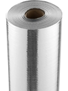 VEVOR Double Reflective Insulation Roll, Woven Fabric Radiant Barrier, 6.5 Mil 48 in x 250 ft, Aluminum Foil PE Woven Cloth Heat Reflective Shield, Thermal Insulation Roll for Window RV Roof