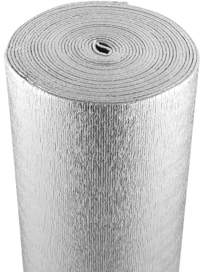 VEVOR Double Reflective Insulation Roll, Foam Core Radiant Barrier, 5.5mm 48 in x 50 ft, Double-Sided Aluminum Foil EPE Foam Heat Reflective Shield, Thermal Insulation Roll for Window RV Roof